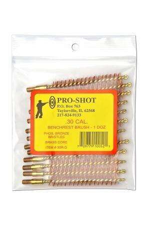 Cleaning Equipment Pro Shot Products Ready Series BORE BRUSH 30CAL RIFLE 1 DOZ